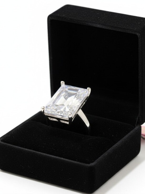 Piper K Jewelry - 💎▪️Piper K▪️ | Silver Tone Radiant Cut Cubic Zurconia Brass Ring | Size 8 9